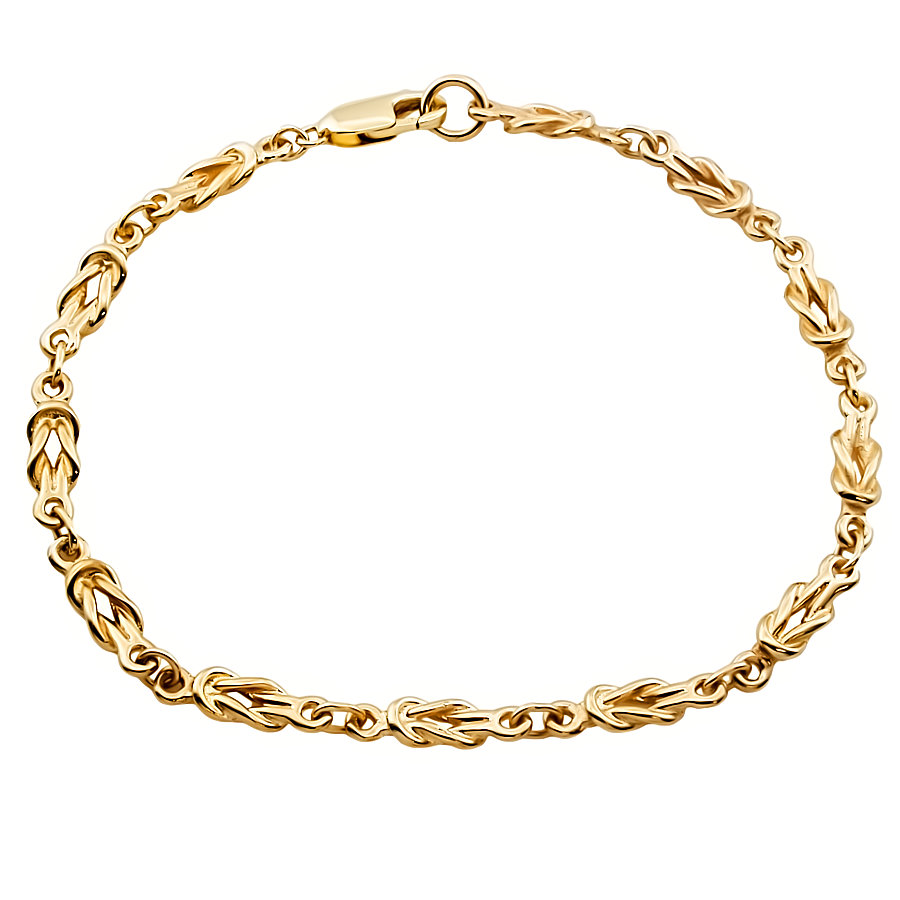 9ct Gold 7.4g 7 Ins Celtic Knot Bracelet